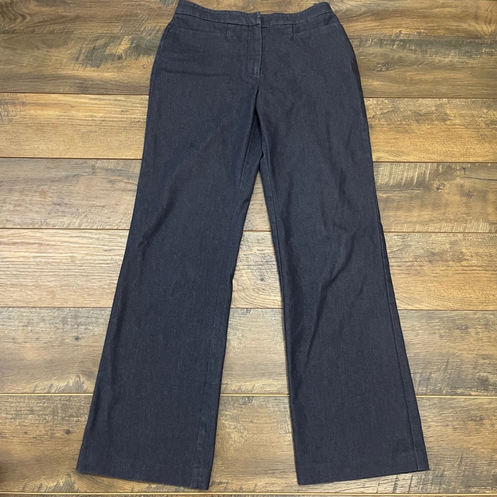 Brooks Brothers 346 Stretch Trousers Womens 6 Dark Indigo Straight Leg Pants